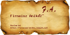 Firneisz Anikó névjegykártya