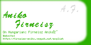 aniko firneisz business card